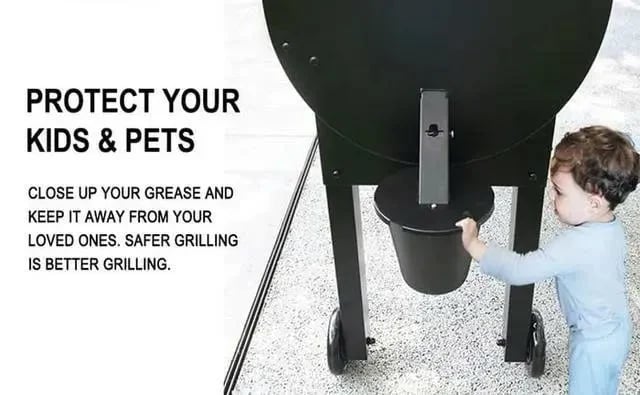 ✨Grease Bucket with Lid & Silicone Liner