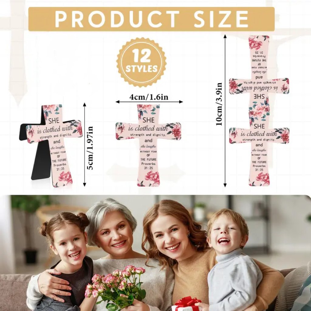 📖12 Pcs Magnetic Cross Bookmarks Gifts for Bible Study, Readers, Teachers, Students🌸✝️