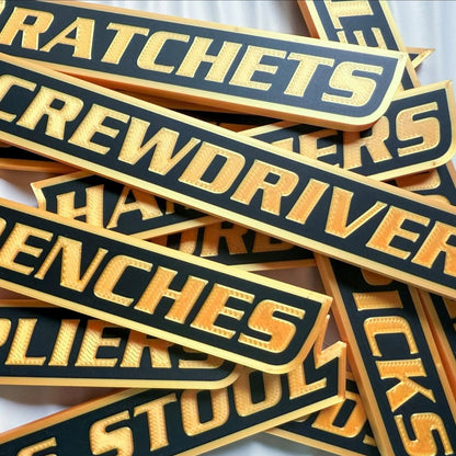 🌟12 Pack of  Magnetic Toolbox Labels🔩