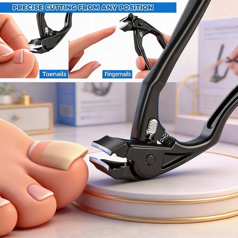 ✂️ Curved Nail Clipper for Thick Nails — Easy on the Hands