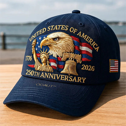 🔥Last Day 50% OFF - Eagle & Liberty – United States 250th Anniversary Embroidered Hat✨(Breathable & Lightweight Comfort & Unisex Fit)