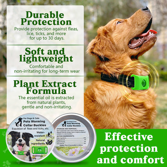 🐕Long-Lasting Flea & Tick Collar for Dogs and Cats - Continuous Protection🐕