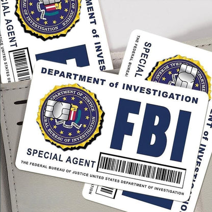 🔥Last Day 49% OFF - Secret Agent Card Skins Kit: FBI/ICE Designs  • Cosplay & Gift Stickers