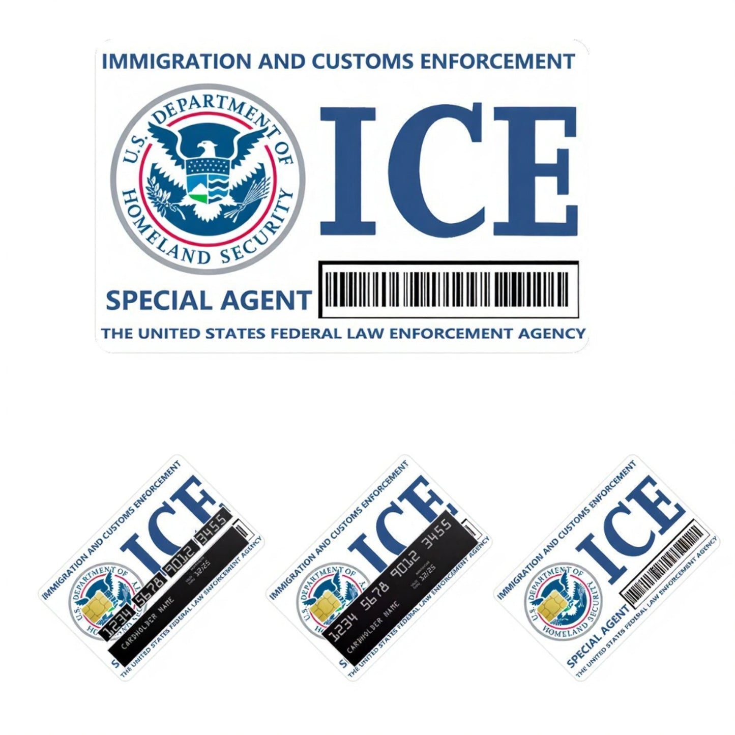 🔥Last Day 49% OFF - Secret Agent Card Skins Kit: FBI/ICE Designs  • Cosplay & Gift Stickers