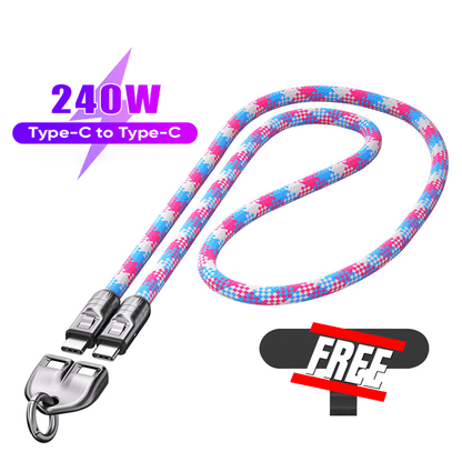 🔥C to C 240W Charging Cable with Wearable Bracelet Design