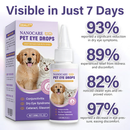 👩‍⚕️ ODALIT™ NanoCare Pet Eye Drops | Relieves Conjunctivitis, Dry Eyes, Cataracts, and Keratitis🐶