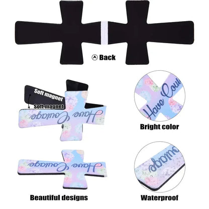 📖12 Pcs Magnetic Cross Bookmarks Gifts for Bible Study, Readers, Teachers, Students🌸✝️