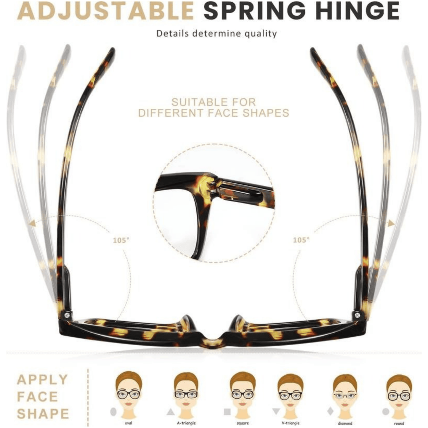 ✨👓3 Pack Tortoiseshell Reading Glasses – Blue Light Blocking Oversized Square Readers