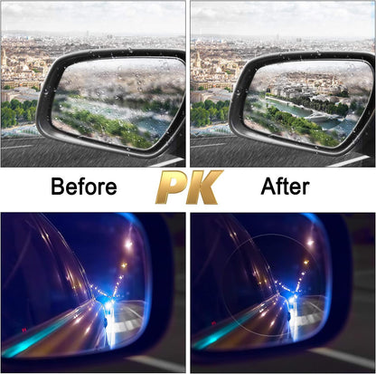 🔥LAST DAY 49% OFF - 4Pcs Anti-Rain Rearview Mirror Film — Drive Safely in Any Weather 🌧️