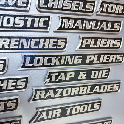 🌟12 Pack of  Magnetic Toolbox Labels🔩