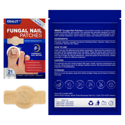 ✅Toenail Fungus Treatment Extra Strength - 21 Nighttime Hydrogel Patches for Overnight Toenail Repair🏥