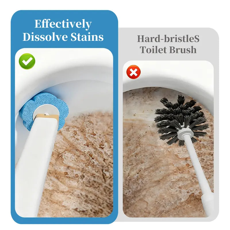 A More Hygienic Way to Clean Your Toilet No-Touch Replacement. No Floor Clutter.