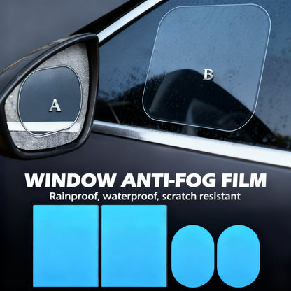 🔥LAST DAY 49% OFF - 4Pcs Anti-Rain Rearview Mirror Film — Drive Safely in Any Weather 🌧️