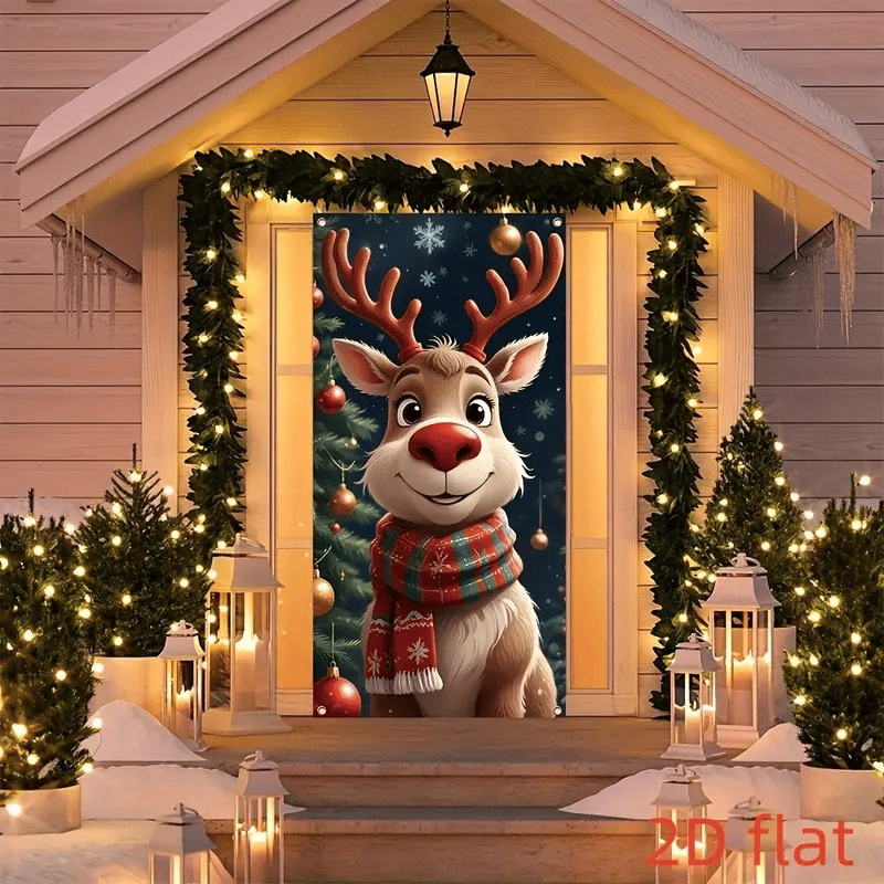 🎅49% OFF This Week Promotions🎉🎉Happy Christmas Door Banner