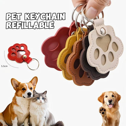 🐾Pet Paw Shaped Leather Keychain - Keep Them By Your Side✨