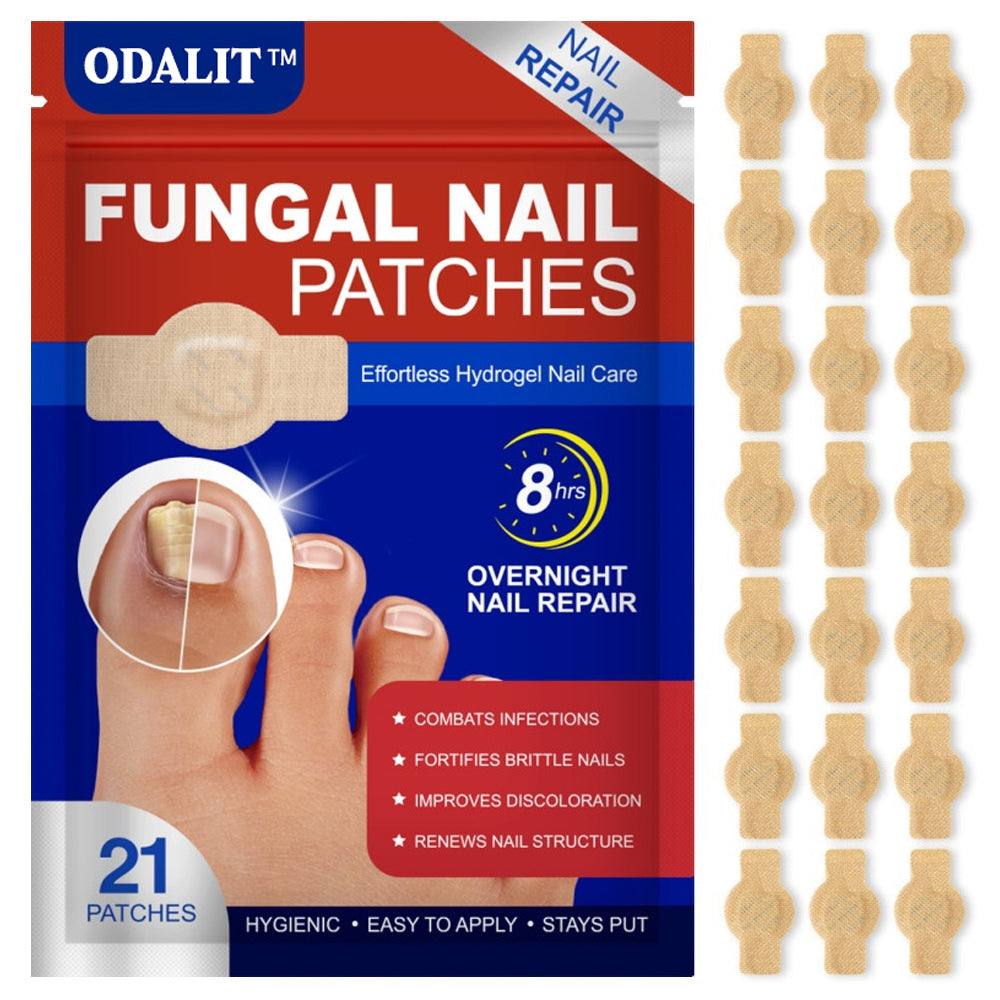 ✅Toenail Fungus Treatment Extra Strength - 21 Nighttime Hydrogel Patches for Overnight Toenail Repair🏥