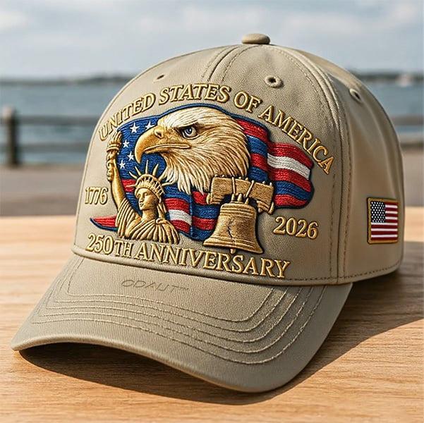 🔥Last Day 50% OFF - Eagle & Liberty – United States 250th Anniversary Embroidered Hat✨(Breathable & Lightweight Comfort & Unisex Fit)