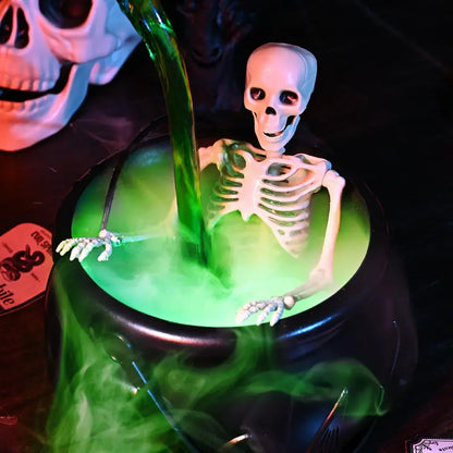 ✨🎃Halloween Decorations Indoor - Witches Cauldron with Magic Floating Potion Bottles & Fog Maker