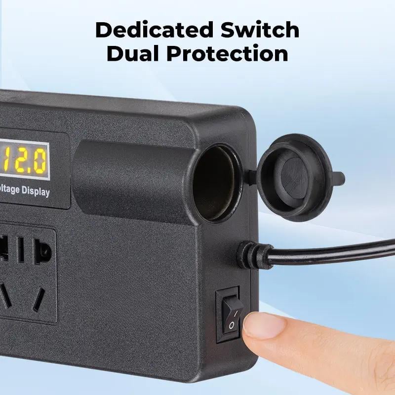 💥LAST DAY SALE 49% OFF💥Car Truck Inverter 12V-24V to 220V with Smart Chip QC3.0 Fast Charging for Laptops Tablets & Phones USB Ports Included Wireless Carplay Adapter