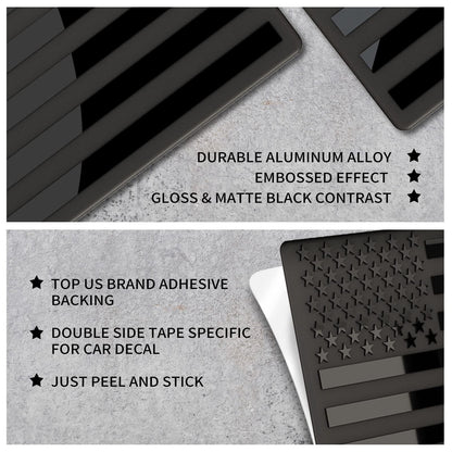 Last Day 49% OFF 🔥 3D All-Black American Flag Emblem Decal