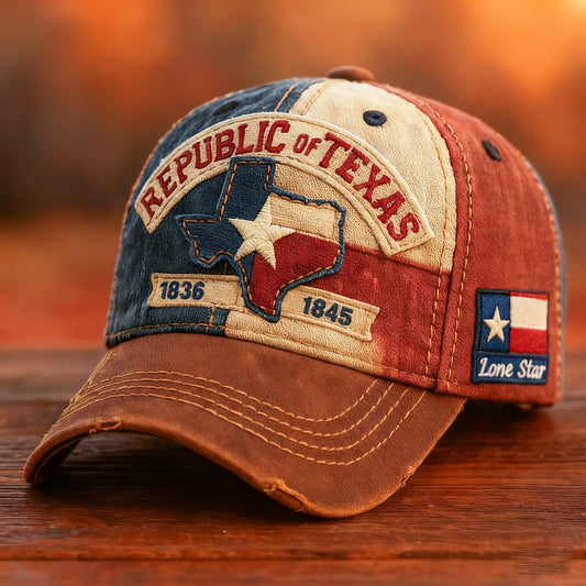 🔥LAST DAY 49% OFF -🤩"Lone Star Legacy" Texas Republic Cap