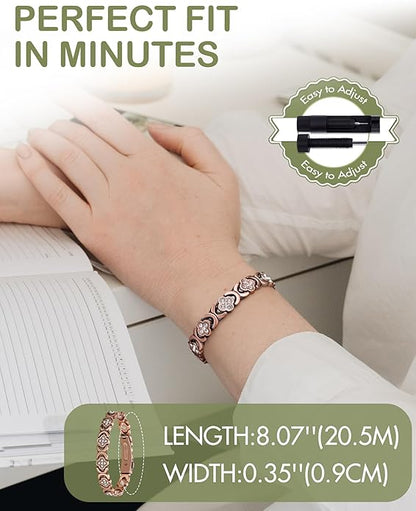 🔥Copper Bracelets for Women. Pure Copper Magnetic Bracelet with 3800 Gauss Effective Magnets