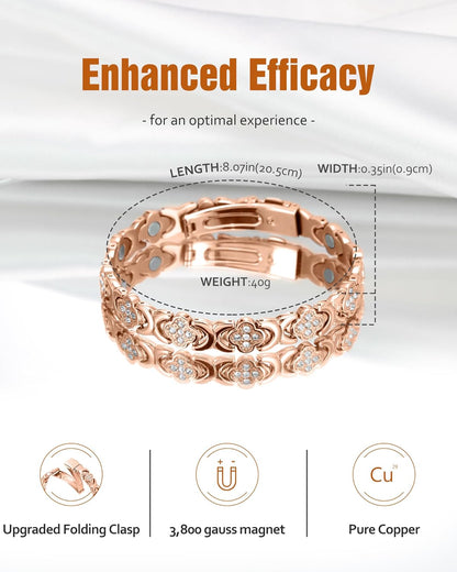 🔥Copper Bracelets for Women. Pure Copper Magnetic Bracelet with 3800 Gauss Effective Magnets