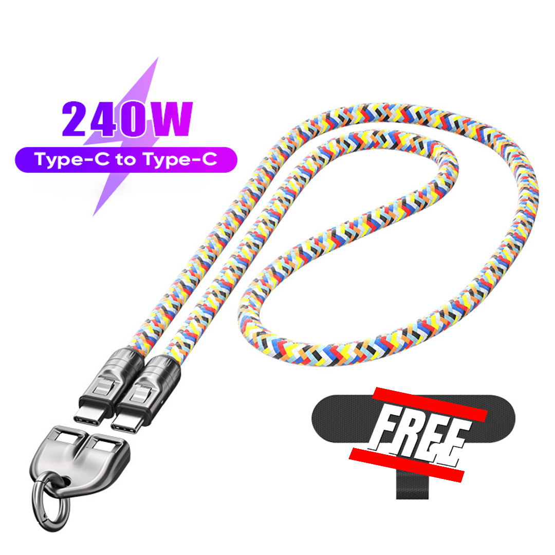 🔥C to C 240W Charging Cable with Wearable Bracelet Design