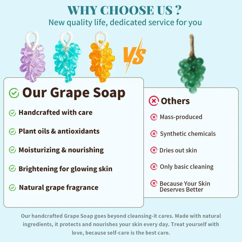 🔥Christmas Sale🔥Personalized Original Handmade Crystal Grape Soap Gentle Cleansing Soap