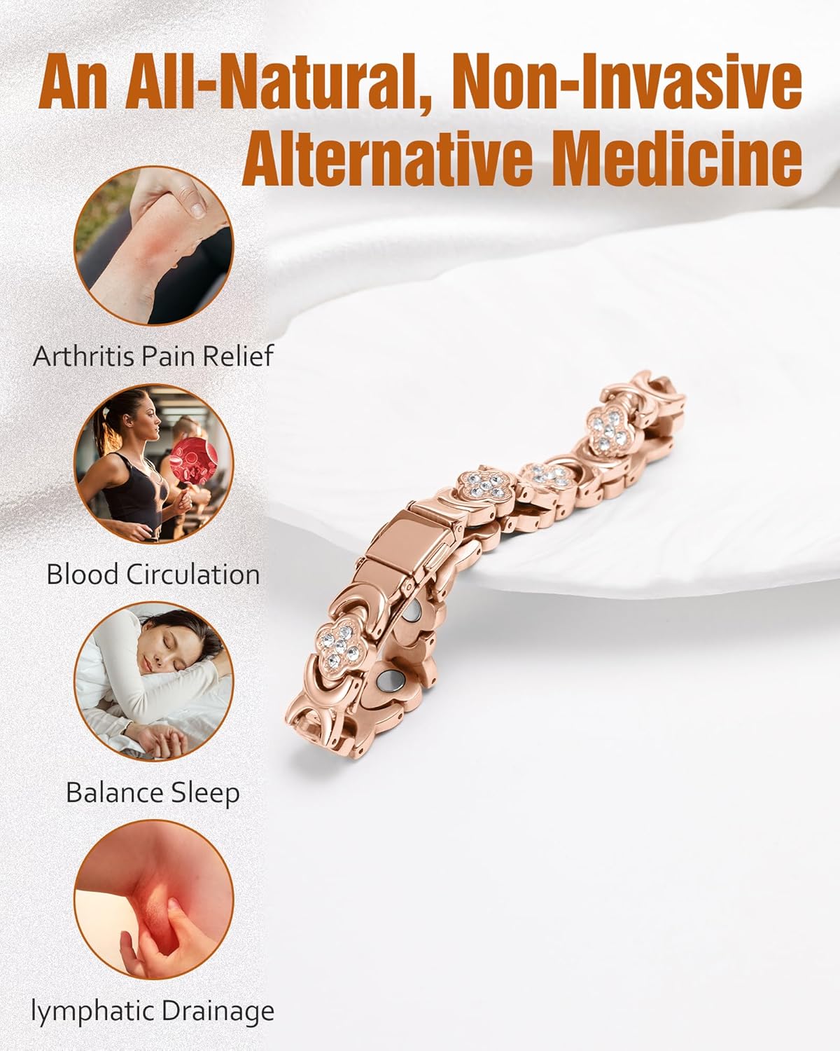 🔥Copper Bracelets for Women. Pure Copper Magnetic Bracelet with 3800 Gauss Effective Magnets