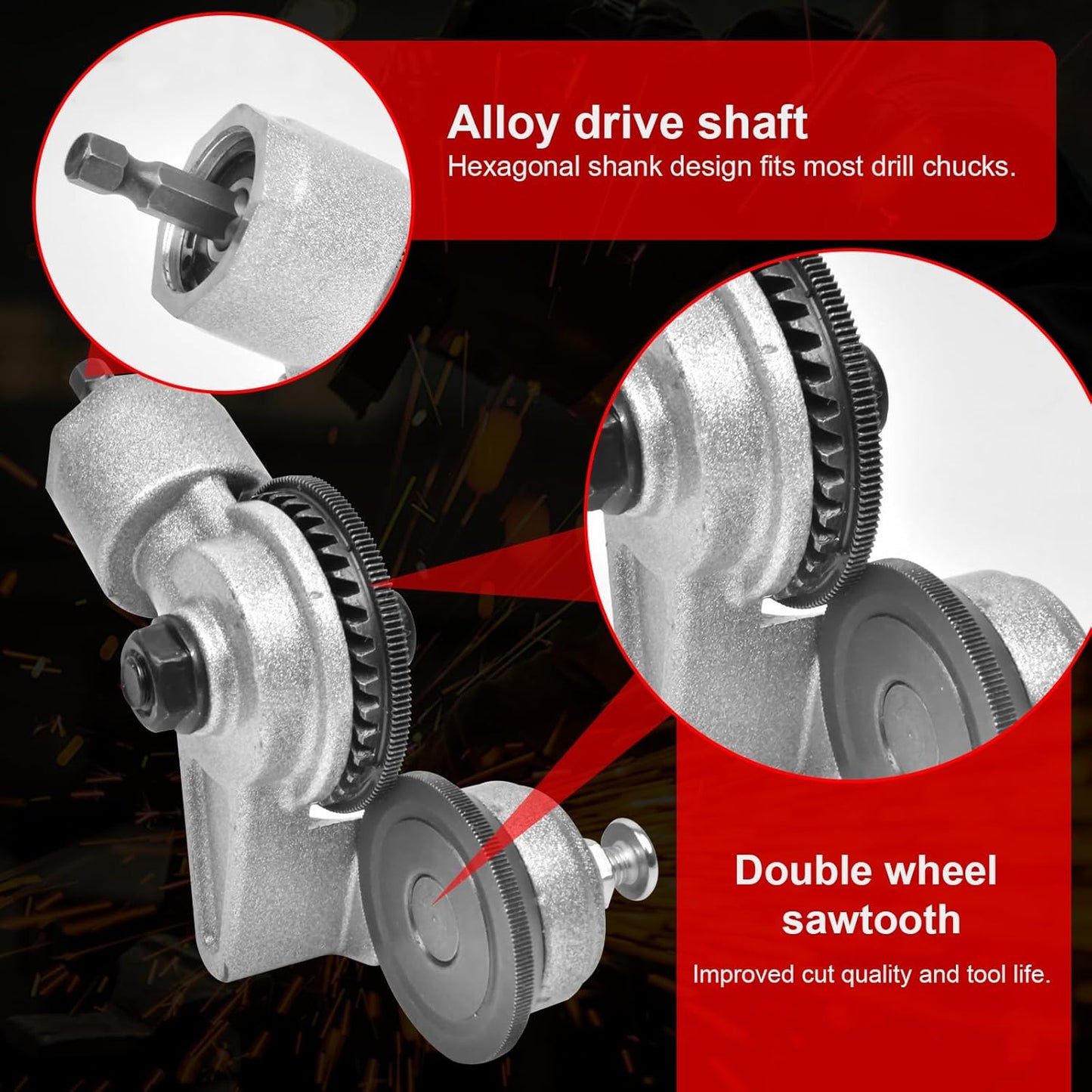 🔥Sheet Metal Cutter Drill Attachment 🛠️