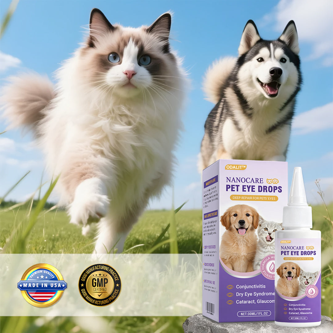 👩‍⚕️ ODALIT™ NanoCare Pet Eye Drops | Relieves Conjunctivitis, Dry Eyes, Cataracts, and Keratitis🐶