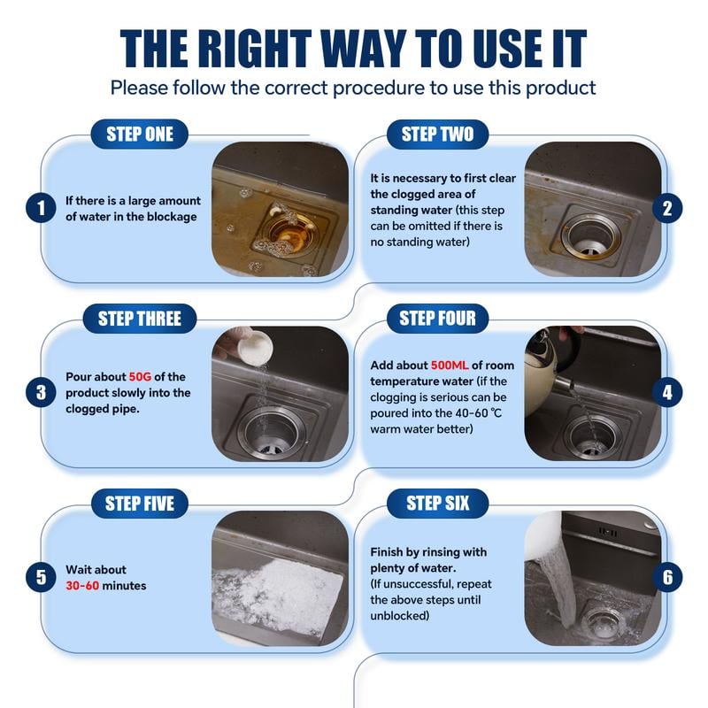 💦Powerful Pipe Dredging Agent for Kitchen and Toilet Pipelines