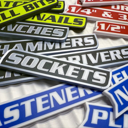 🌟12 Pack of  Magnetic Toolbox Labels🔩