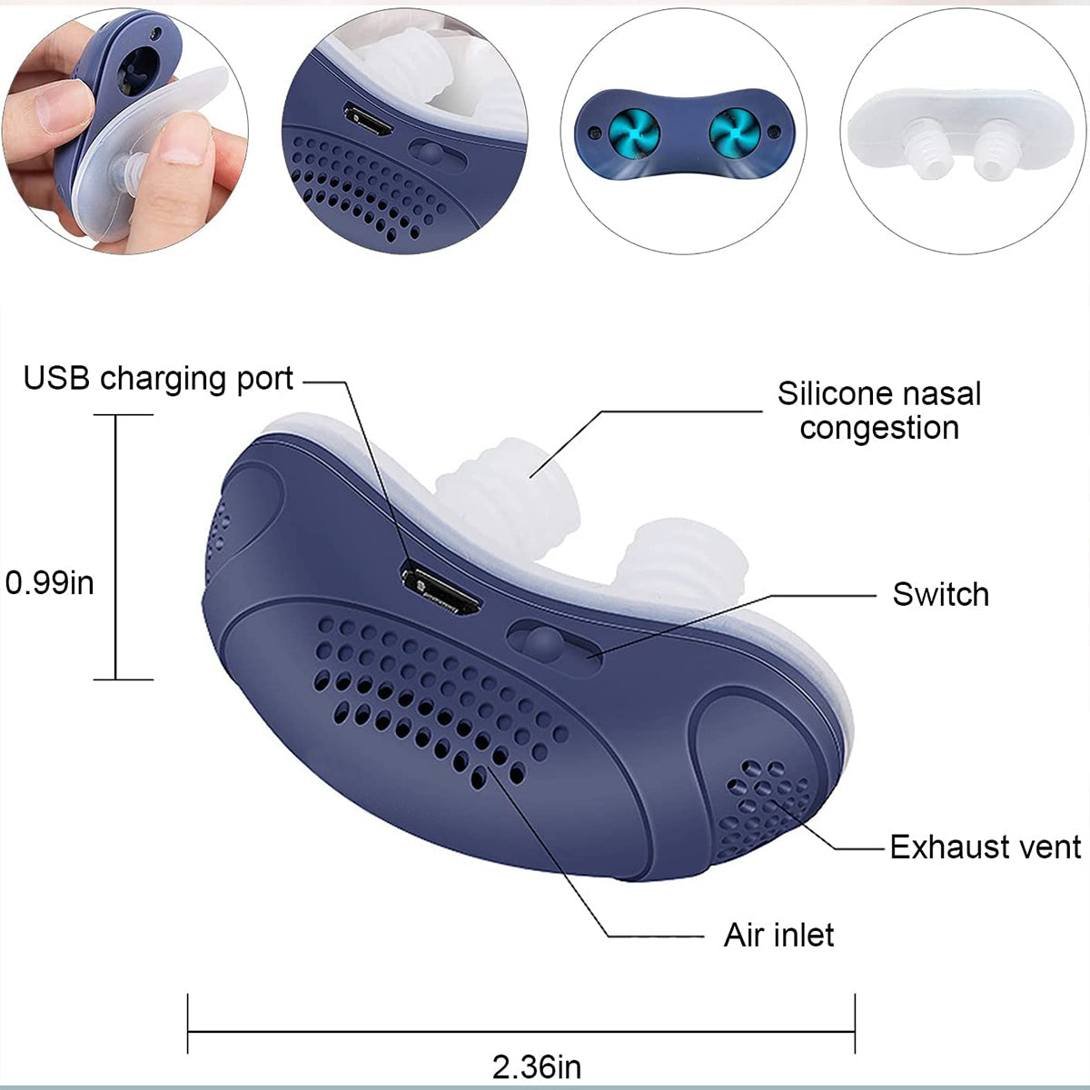 🔥Last Day 49% OFF-The First Hoseless, Maskless, Micro-CPAP Anti Snoring