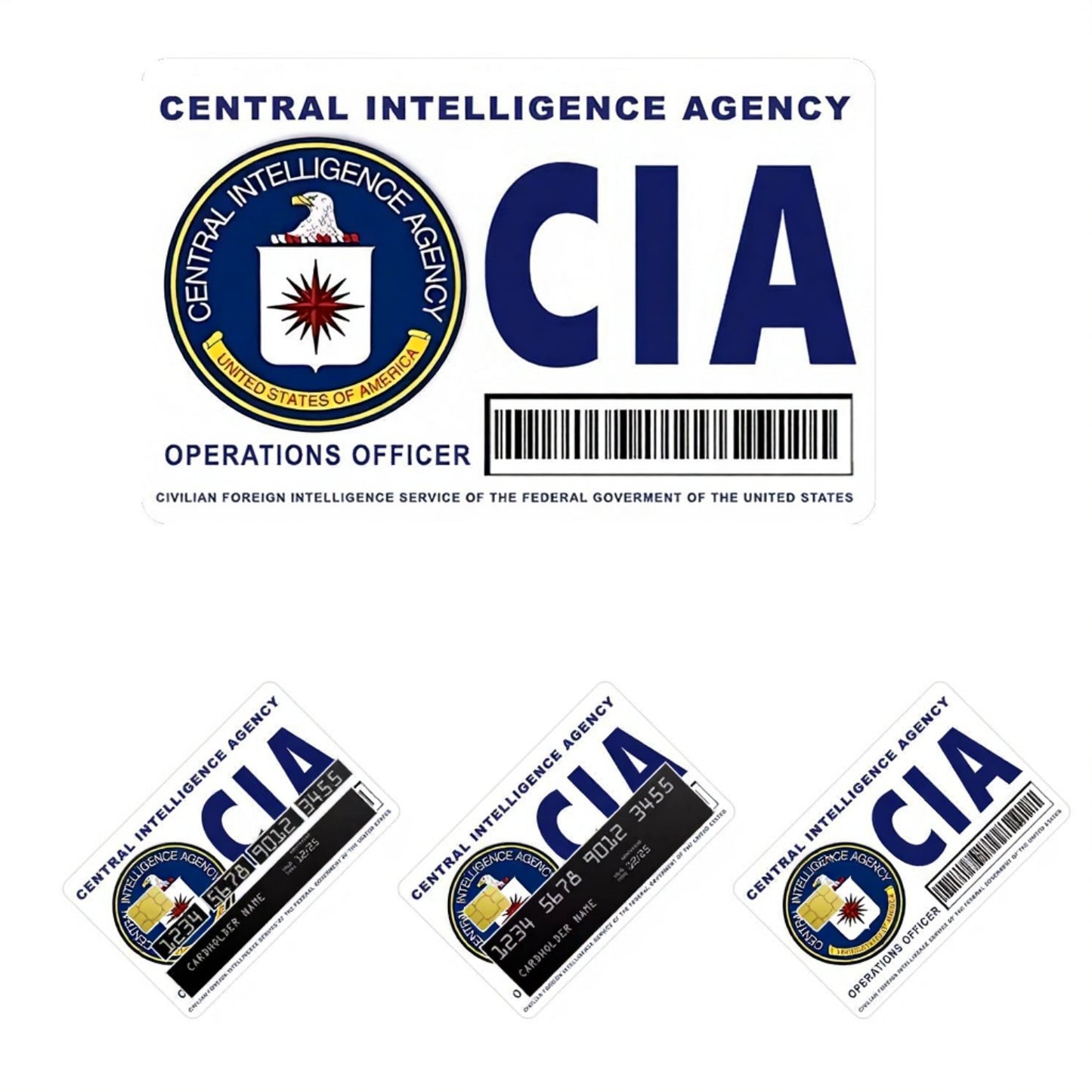 🔥Last Day 49% OFF - Secret Agent Card Skins Kit: FBI/ICE Designs  • Cosplay & Gift Stickers
