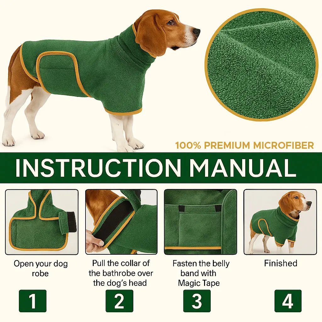 🐶🐾Super Absorbent Quick-drying Pet Dog Bathrobe