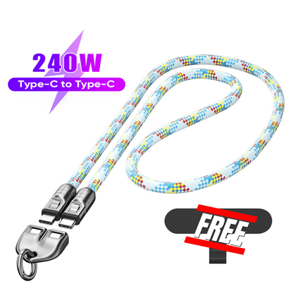 🔥C to C 240W Charging Cable with Wearable Bracelet Design