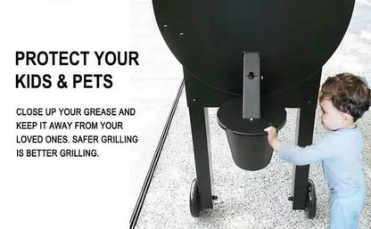 ✨Grease Bucket with Lid & Silicone Liner