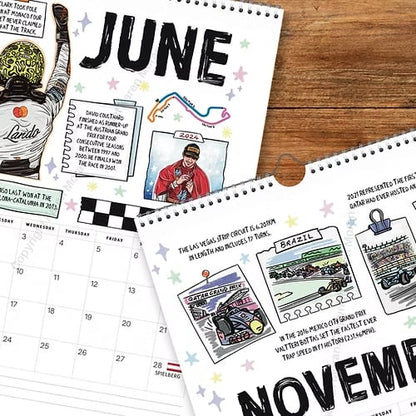 🏎️📅F1 Scrapbook Race Calendar 2026 — The Ultimate Fan’s Race-Ready Wall Calendar