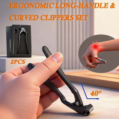 ✂️ Curved Nail Clipper for Thick Nails — Easy on the Hands