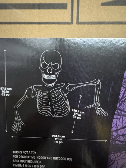 👻 Early Bird Halloween Special – Massive Skeleton with Glowing Eyes & Spooky Sound🎃