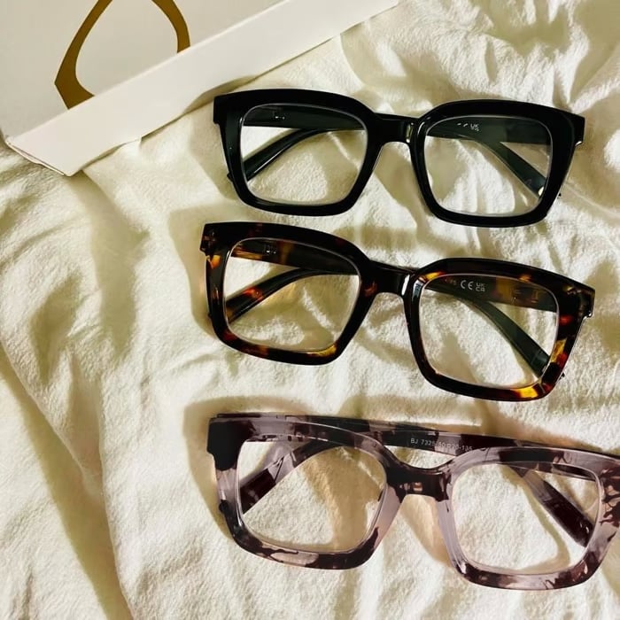✨👓3 Pack Tortoiseshell Reading Glasses – Blue Light Blocking Oversized Square Readers