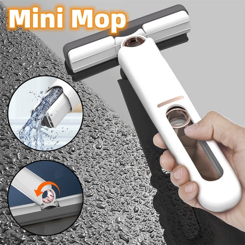 🔥Mini Mops Floor Cleaning Sponge Squeeze Mop Household Cleaning Tools Home Car Portable Wiper Glass Screen Desk Cleaner Mop