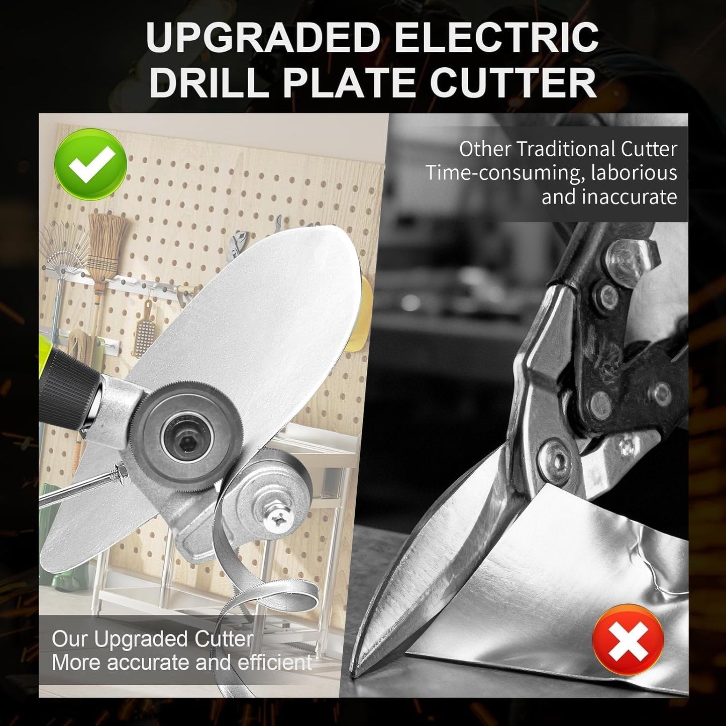 🔥Sheet Metal Cutter Drill Attachment 🛠️